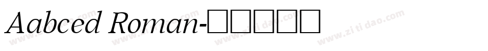 Aabced Roman字体转换